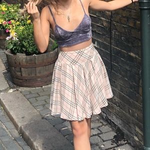 Burberry Plaid Skirt + Free Chanel Bag!
